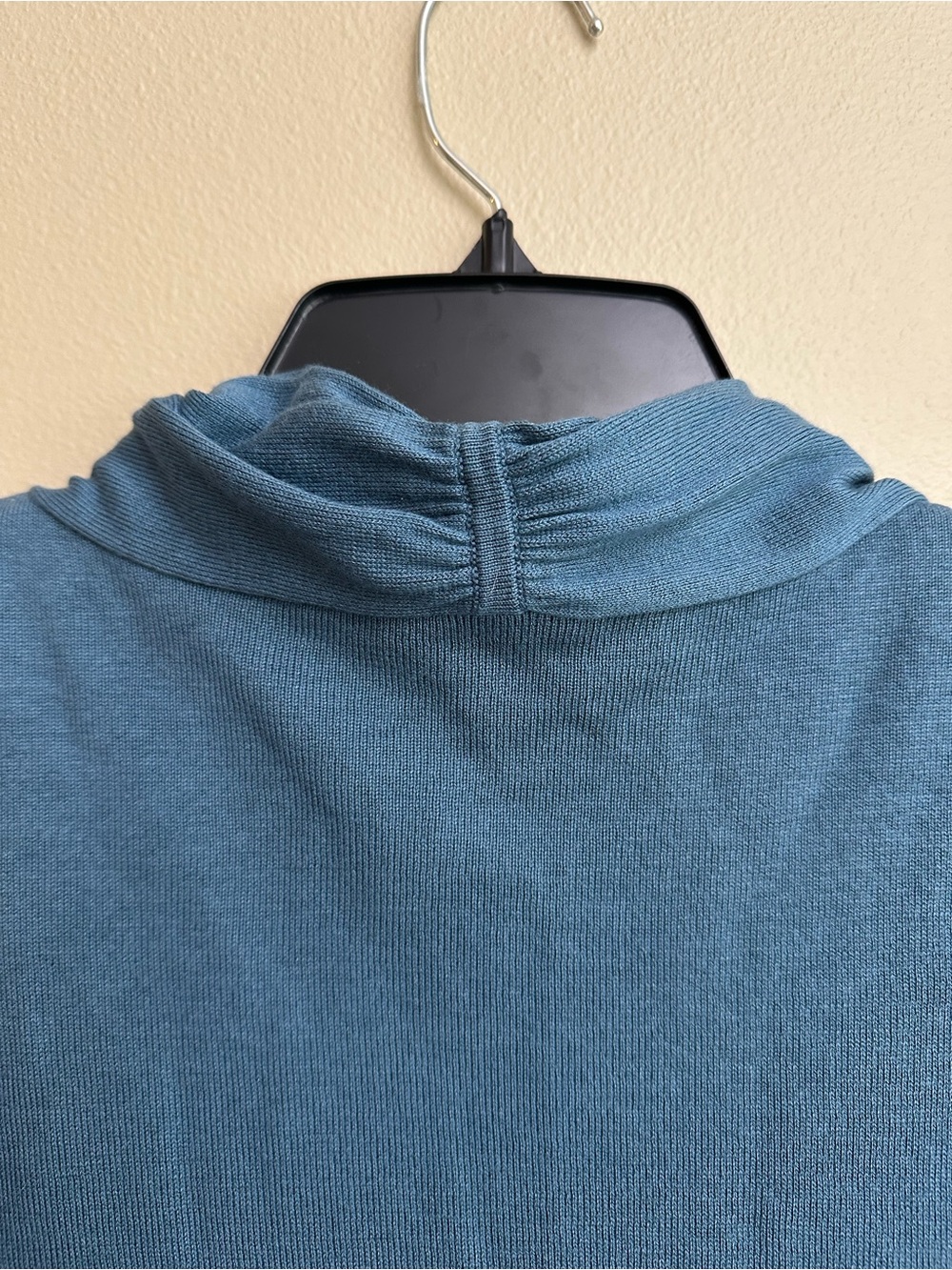J. Jill Teal Blue Silk Cotton Blend Open Front Cardigan Sweater - Picture 6 of 9